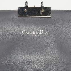 Pre Owned Dior Navy Blue Shimmer Cannage Leather Mini Miss Dior Bag