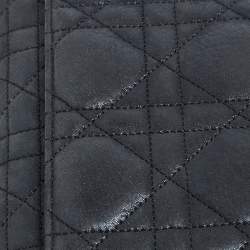 Pre Owned Dior Navy Blue Shimmer Cannage Leather Mini Miss Dior Bag
