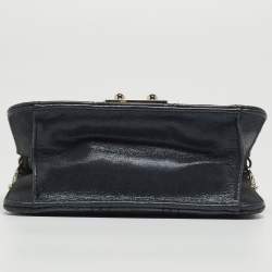 Pre Owned Dior Navy Blue Shimmer Cannage Leather Mini Miss Dior Bag