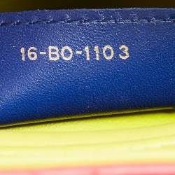 Pre Owned Dior Tri Color Leather Medium Lady Dior Tote Bag