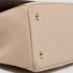 Pre Owned Dior Light Pink Leather Mini Be Dior Top Handle Bag