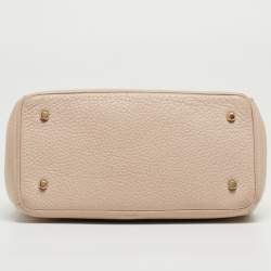 Pre Owned Dior Light Pink Leather Mini Be Dior Top Handle Bag