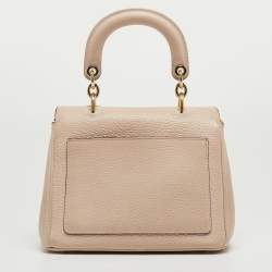 Pre Owned Dior Light Pink Leather Mini Be Dior Top Handle Bag
