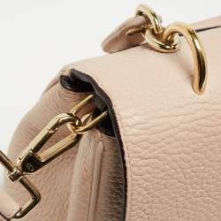 Pre Owned Dior Light Pink Leather Mini Be Dior Top Handle Bag