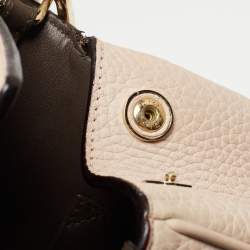 Pre Owned Dior Light Pink Leather Mini Be Dior Top Handle Bag