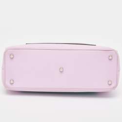 Pre Owned Dior Lilac/Black Leather Large Diorissimo Pocket Tote