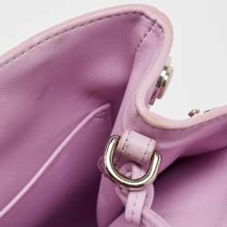 Pre Owned Dior Lilac/Black Leather Large Diorissimo Pocket Tote
