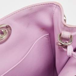 Pre Owned Dior Lilac/Black Leather Large Diorissimo Pocket Tote