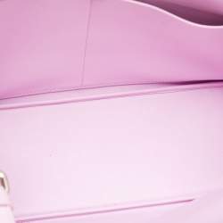 Pre Owned Dior Lilac/Black Leather Large Diorissimo Pocket Tote