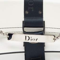 Pre Owned Dior White/Black Coated Canvas Hardcore Shoulder Bag
