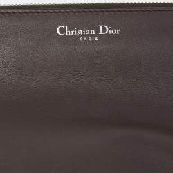 Pre Owned Dior Dark Burgundy/Pink Leather and Python Medium Diorissimo Tote