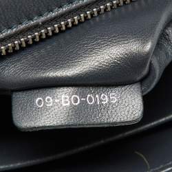 Pre Owned Dior Silver Microcannage Patent Leather Medium Diorama Flap Shoulder Bag