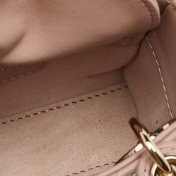 Dior Dusty Pink Cannage Leather Micro Lady Dior Heart Motif Bag