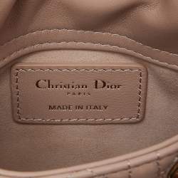 Dior Dusty Pink Cannage Leather Micro Lady Dior Heart Motif Bag
