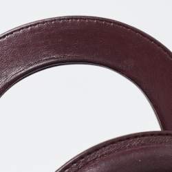 Dior Burgundy Cannage Leather Mini Lady Dior Tote