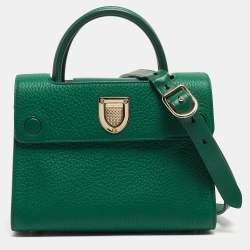 Dior Green Leather Mini Diorever Top Handle Bag