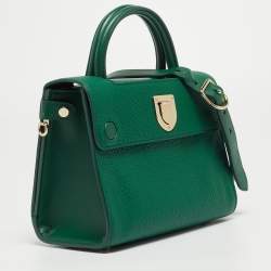 Dior Green Leather Mini Diorever Top Handle Bag