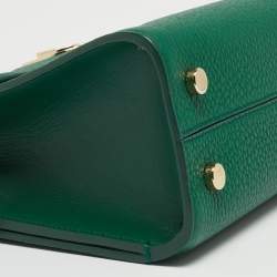 Dior Green Leather Mini Diorever Top Handle Bag