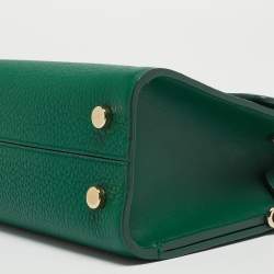 Dior Green Leather Mini Diorever Top Handle Bag