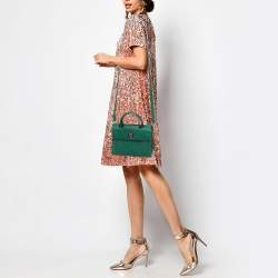 Dior Green Leather Mini Diorever Top Handle Bag