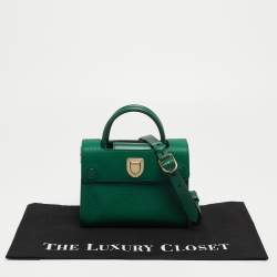 Dior Green Leather Mini Diorever Top Handle Bag