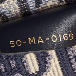 Pre Owned Dior Navy Blue Oblique Canvas Medium Book Tote 