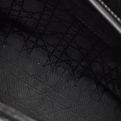 Pre Owned Dior Black Cannage Patent Leather Large Lady Dior Tote