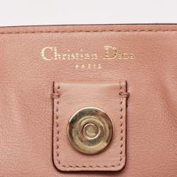 Pre Owned Dior Orange Leather Medium Diorissimo Shopper Tote