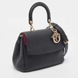Pre Owned Dior Black Leather Mini Be Dior Top Handle Bag