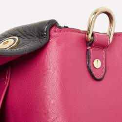 Pre Owned Dior Black Leather Mini Be Dior Top Handle Bag