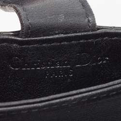 Pre Owned Dior Black Cannage Patent Leather Lady Dior 5 Gusset Card Holder