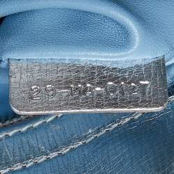 Pre Owned Dior Silver Cannage Leather Small Lady Dior My ABCDior Tote