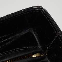 Pre Owned Dior Black Cannage Patent Leather Large Lady Dior Tote