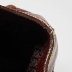 Pre Owned Dior Brown Leather Romantique Satchel