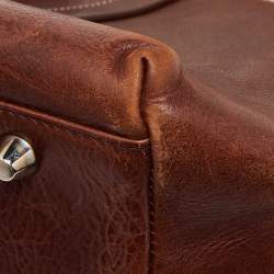 Pre Owned Dior Brown Leather Romantique Satchel