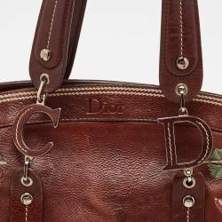 Pre Owned Dior Brown Leather Romantique Satchel