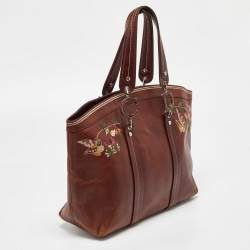 Pre Owned Dior Brown Leather Romantique Satchel
