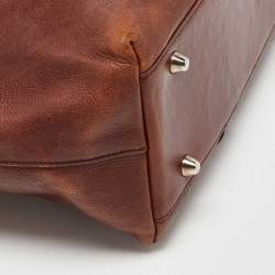 Pre Owned Dior Brown Leather Romantique Satchel