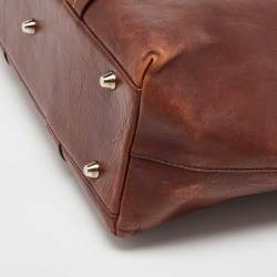 Pre Owned Dior Brown Leather Romantique Satchel