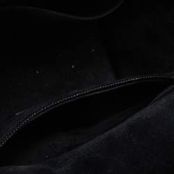 Pre Owned Dior Black Ultra Matte Cannage Leather Medium Lady Dior Tote