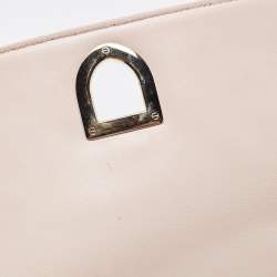 Dior Beige Patent Leather Medium Diorama Shoulder Bag
