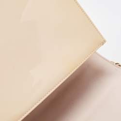 Dior Beige Patent Leather Medium Diorama Shoulder Bag