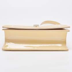 Dior Beige Patent Leather Medium Diorama Shoulder Bag