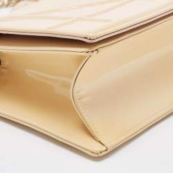 Dior Beige Patent Leather Medium Diorama Shoulder Bag