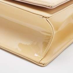 Dior Beige Patent Leather Medium Diorama Shoulder Bag