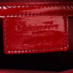 Pre Owned Dior Red Cannage Patent Leather Panarea Clutch