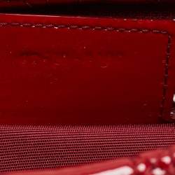 Pre Owned Dior Red Cannage Patent Leather Panarea Clutch