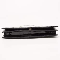 Pre Owned Dior Black Cannage Patent Leather Lady Dior Chain Clutch