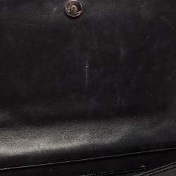 Pre Owned Dior Black Cannage Patent Leather Lady Dior Chain Clutch