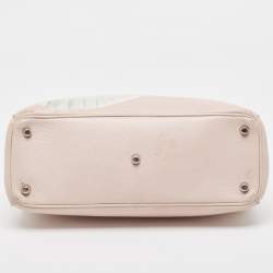 Pre Owned Dior Pink Floral Print Leather Medium Diorissimo Shopper Tote